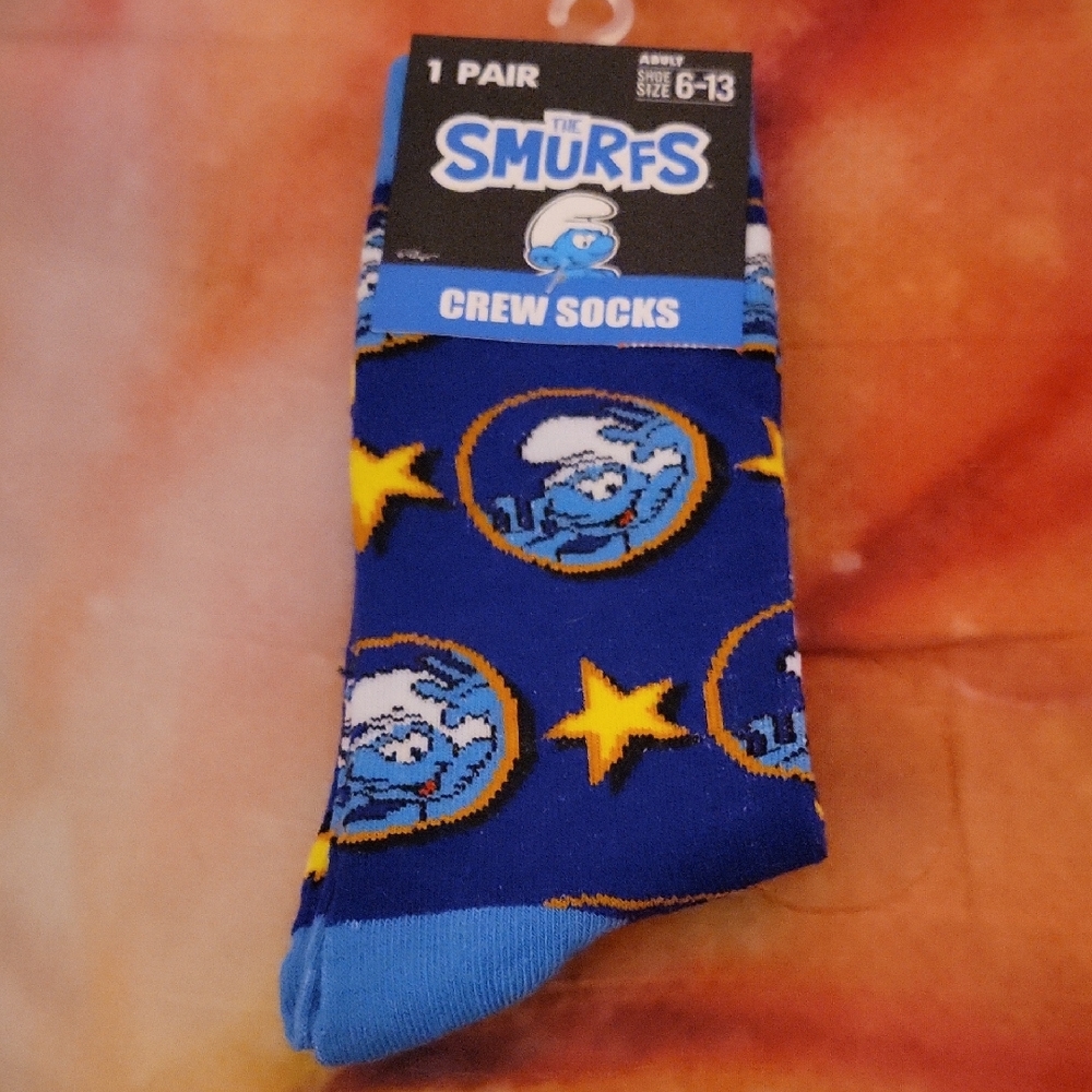 The Smurfs Blue Crew Socks